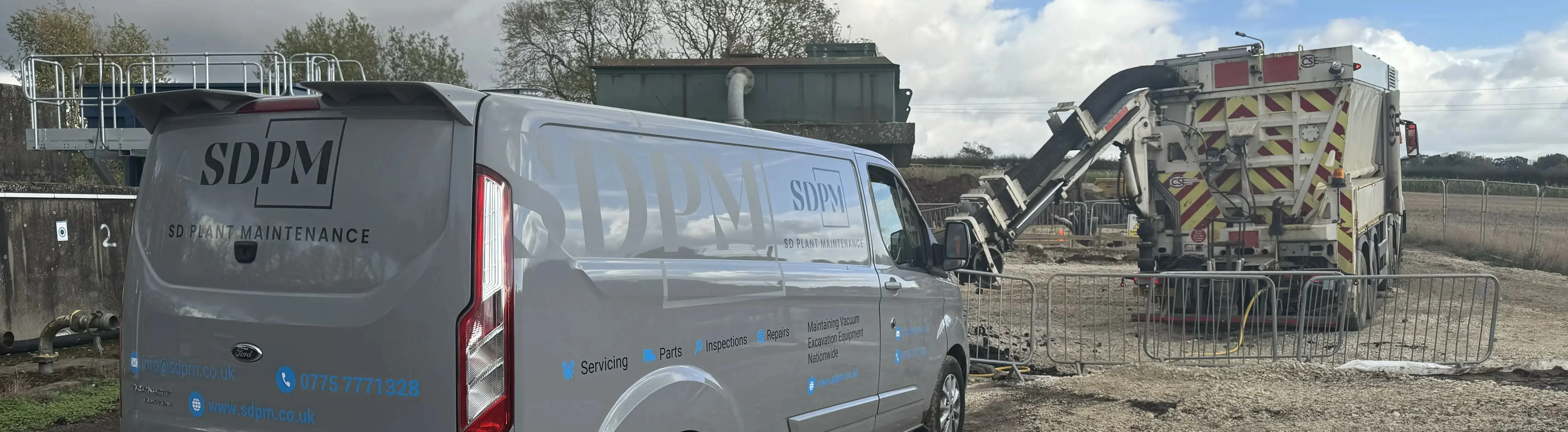 Mobile repair van travelling to customer site for vacuum excavtor repair and maintenance